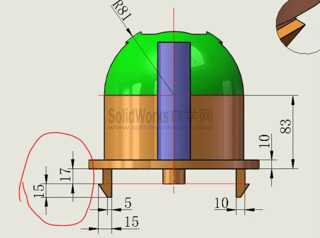 SolidWorks工程图两个尺寸中间是圆点,怎么标注怎么设置?