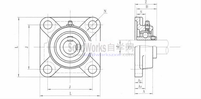 UCF200带座轴承系列模型库下载-附UCF200规格尺寸表