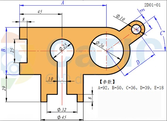 SolidWorks草图练习题之catics2D01_01