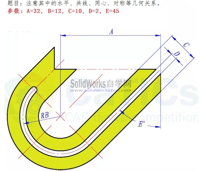 SolidWorks草图练习题之catics2D0302