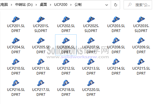 UCP200系列带座轴承模型库下载及规格尺寸对照表