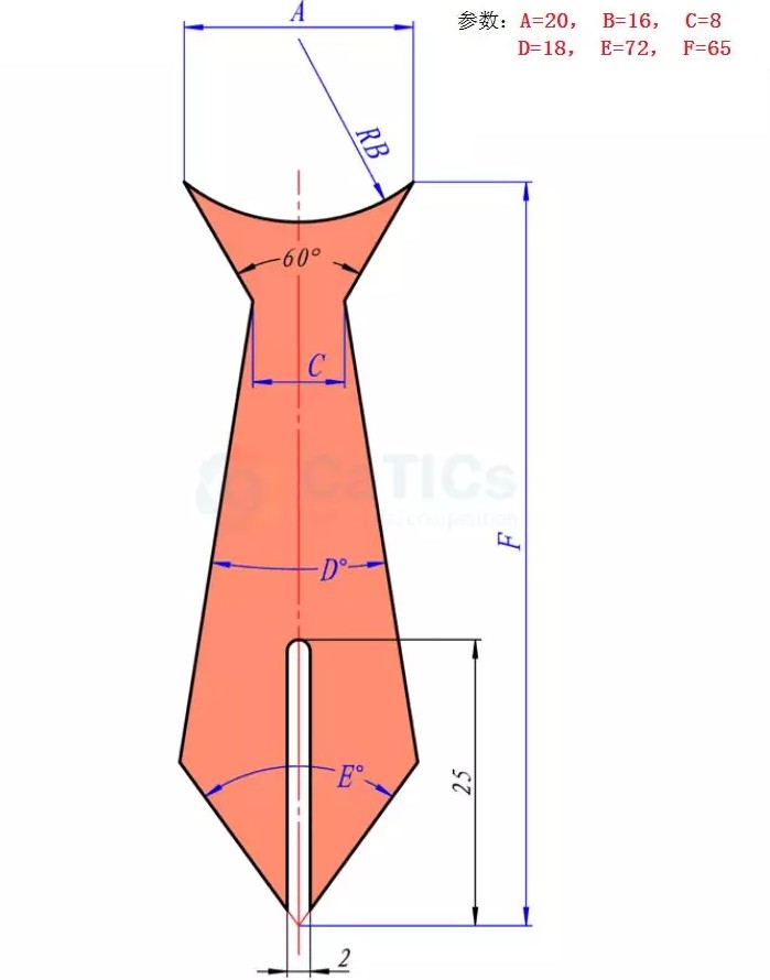 SolidWorks草图练习题之catics2D07_L02