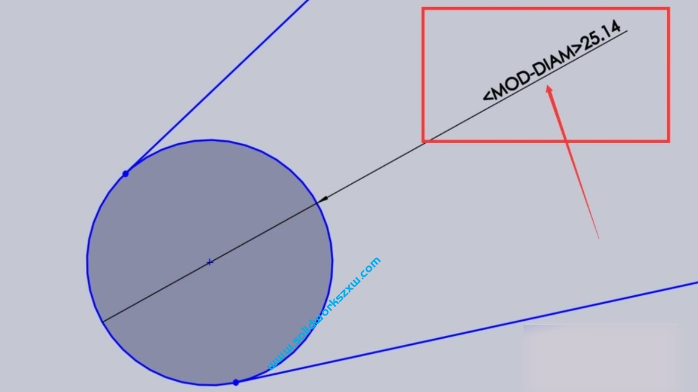 SolidWorks孔标注圆直径标注变成字母<MOD-DIAM>乱码如何解决？
