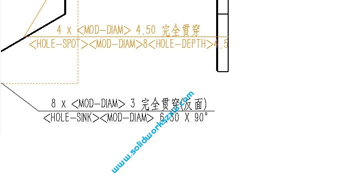 SolidWorks孔标注圆直径标注变成字母<MOD-DIAM>乱码如何解决？