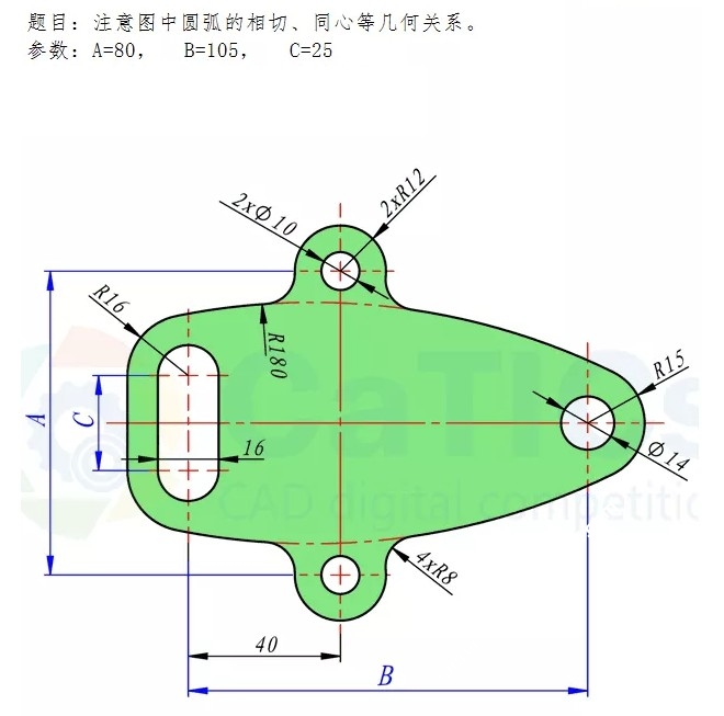 SolidWorks草图经典练习题2