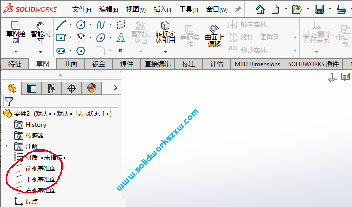 SolidWorks新建零件左边设计树是英文怎么办?方法很简单