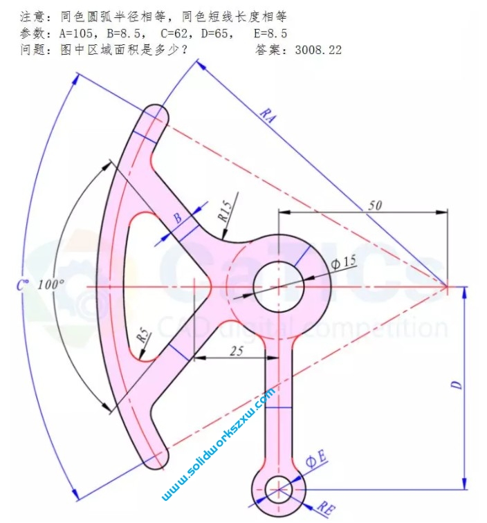 SolidWorks草图练习题之catics2D06_L05