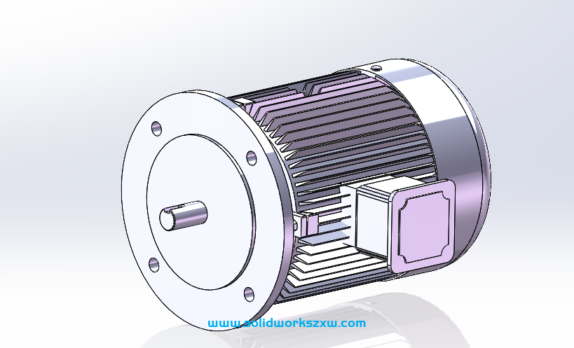 Y系列三相异步电机模型下载之不带底脚有凸缘Y电机