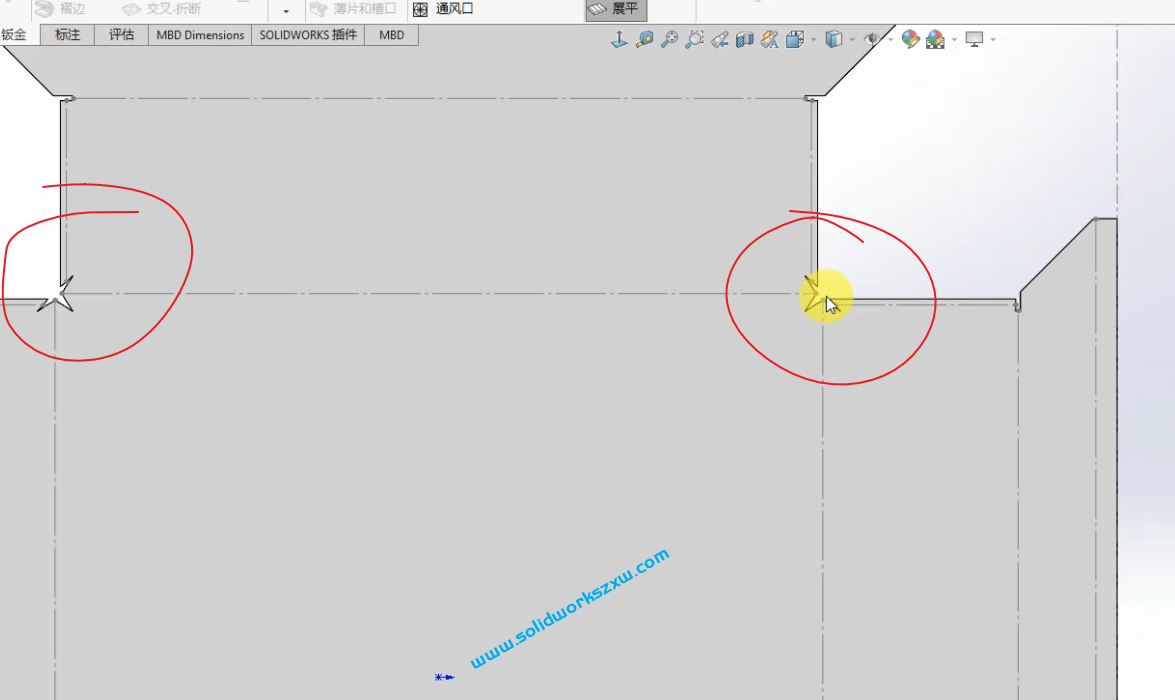 SolidWorks三圆弧角折弯展开下料图怎么画？大圆弧角折弯分析