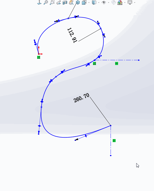 SolidWorks样条曲线怎么标注尺寸?