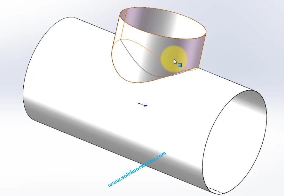 6.3SolidWorks钣金三通圆管道案例