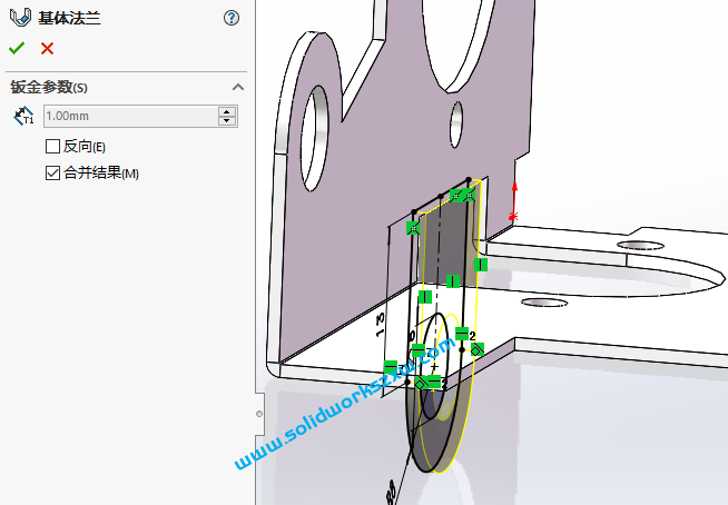 SolidWorks钣金练习题，钣金展开折叠命令综合训练
