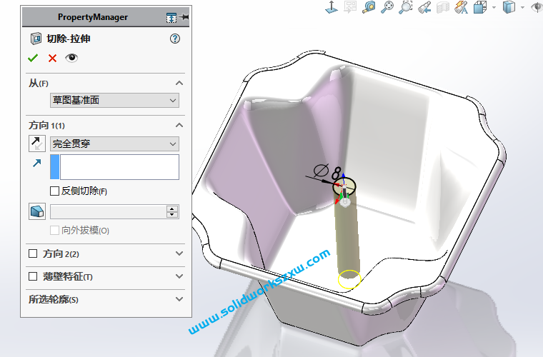 用SolidWorks画花盆,建模步骤详细