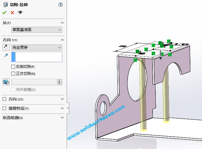 SolidWorks钣金练习题，钣金展开折叠命令综合训练
