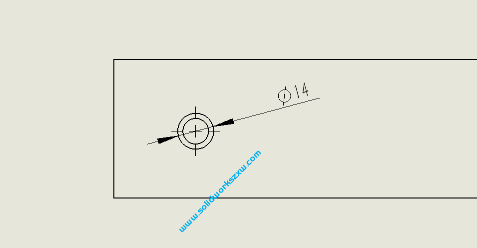 SolidWorks工程图直径标注文字水平怎么设置?