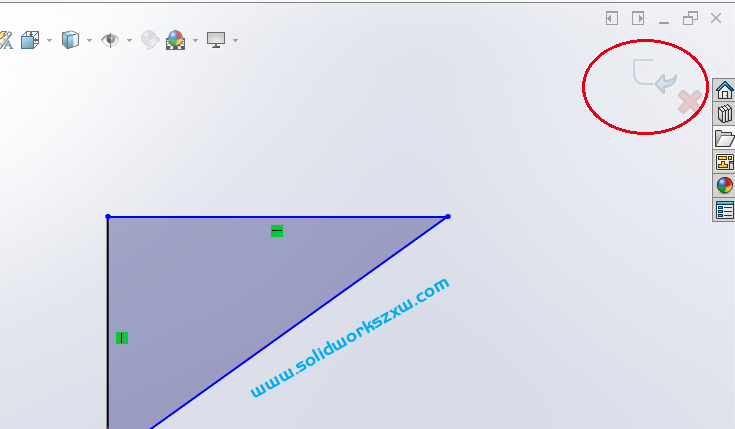 SolidWorks退出草图图标不见了怎么显示出来？
