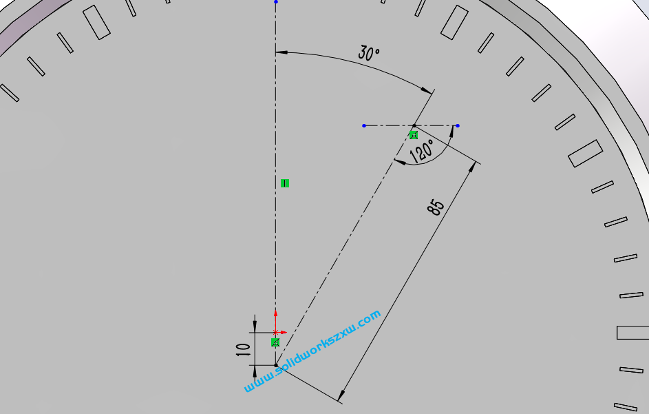 SolidWorks钟表的建模练习,表盘刻度和数字递增阵列是关键