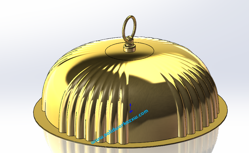 SolidWorks曲面建模练习之牛排西餐盖，曲面命令练习