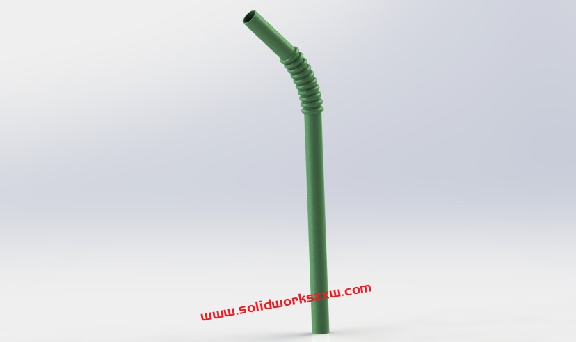 SolidWorks练习题之吸管的绘制,弯曲命令实战应用