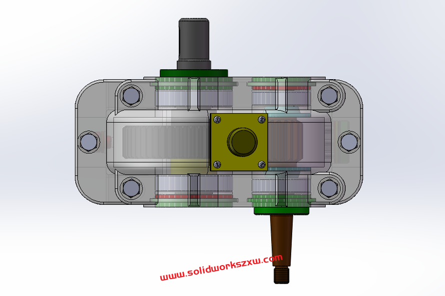 SolidWorks一级齿轮减速机减速器下载