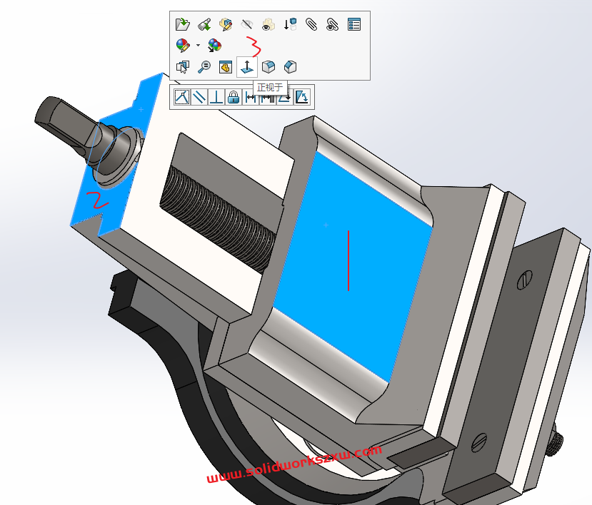SolidWorks正视于方向发生颠倒或者旋转90度怎么解决?