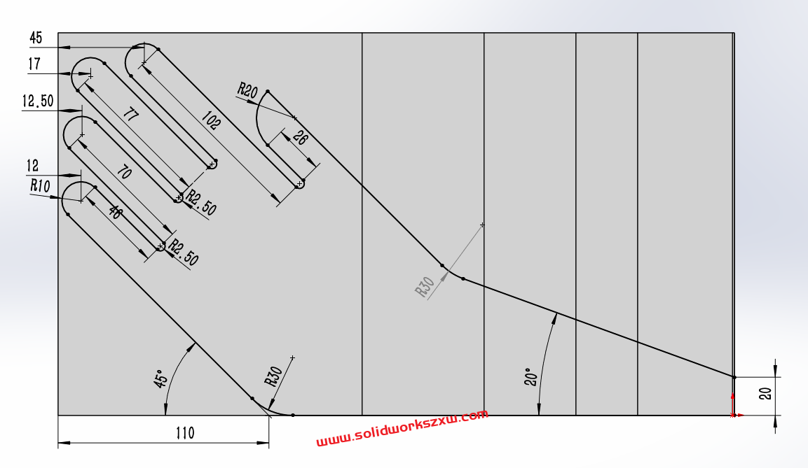 SolidWorks钣金练习题，用到钣金展开和折叠命令