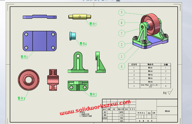 SolidWorks如何将不同的零件放在一张工程图里?