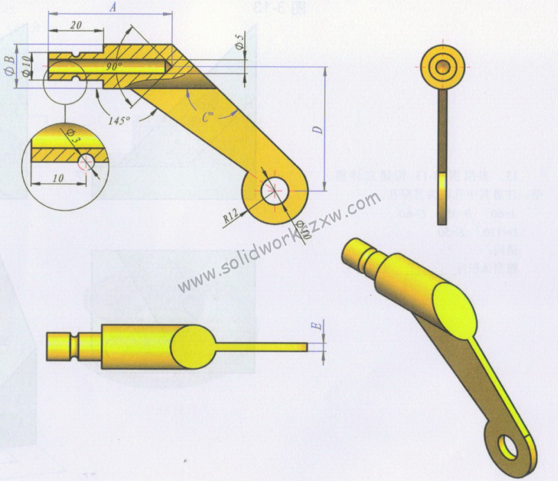 SolidWorks练习题精选1附视频分析操作步骤