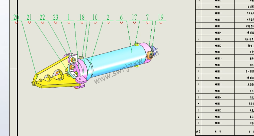 SolidWorks装配体工程图零件怎么按照顺序排列
