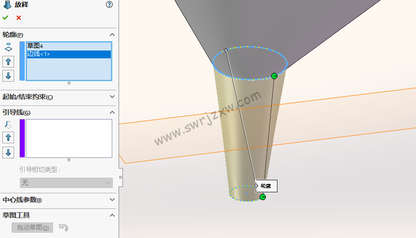 SolidWorks练习题之漏斗的绘制,放样命令巩固练习