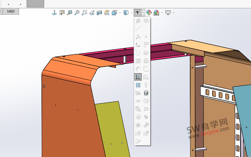SolidWorks眼睛下面全是灰色不能修改显示和隐藏怎么办?