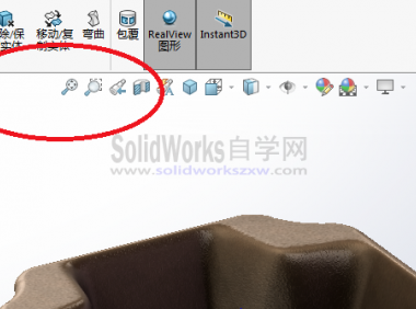 SolidWorks将正视于命令放到屏幕上方视图工具栏,调用太方便了