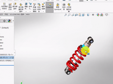 SolidWorks弹簧伸缩柔性零件的实现方法