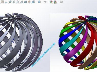 SolidWorks零件颜色修改方法,特征、面、实体都可以单独添加颜色