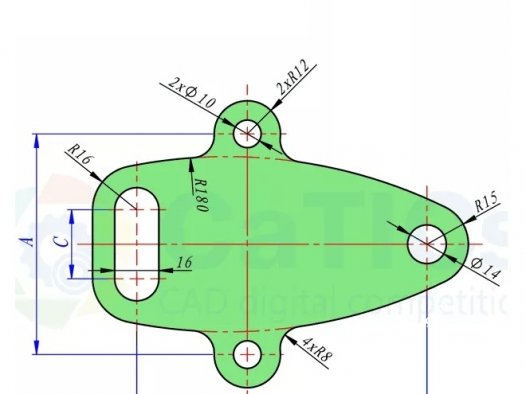 SolidWorks草图练习题之catics2D05L01-B