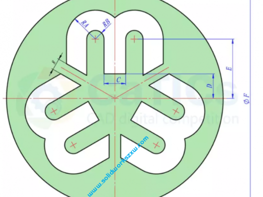SolidWorks草图练习题之catics2D06_L02