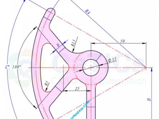 SolidWorks草图练习题之catics2D06_L05