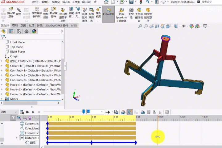 SolidWorks动画教程第三节模型定位及几何关系控制动作 – sw自学网