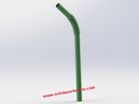 SolidWorks练习题之吸管的绘制，弯曲命令实战应用